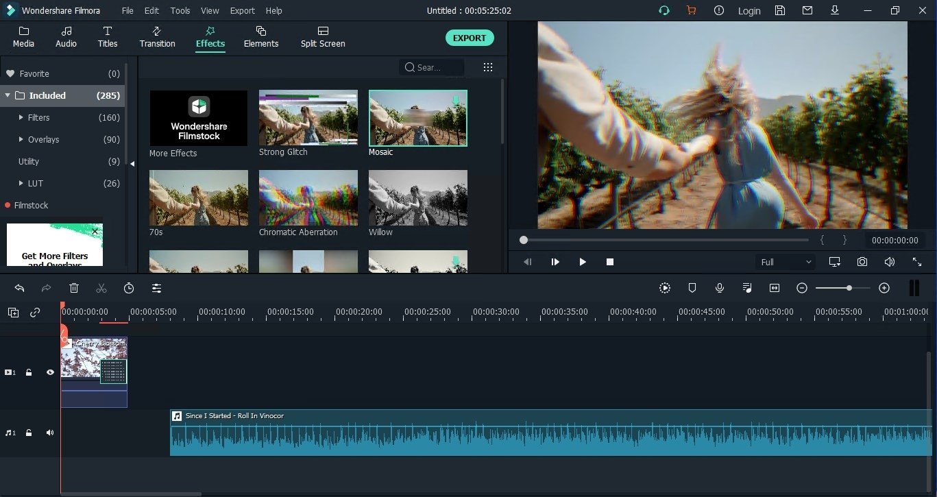 Filmora editor screenshot